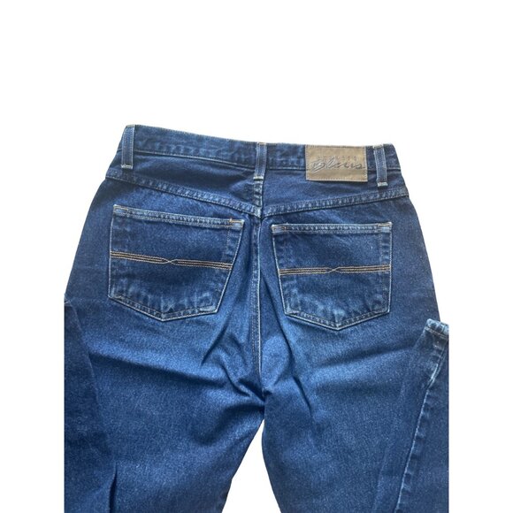 Express Jeans Womens Flare Denim Pants Dark Wash 100% Cotton Size 7/8 - Picture 5 of 7